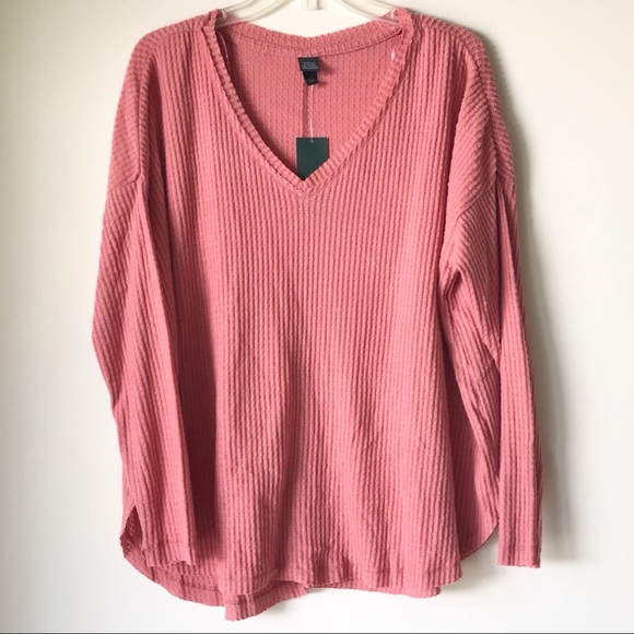 Wild Fable V Neck Long Sleeve Shirt 